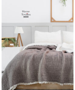 Kahve Müslin Yorgan Tek Kişilik