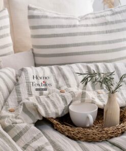 Yeşil Çizgili Müslin Nevresim Takımı