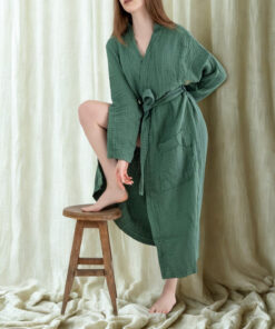 Yeşil Müslin Bornoz